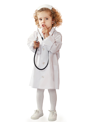 Mädchen als Krankenschwester. Kinderheilkunde Taufkirchen